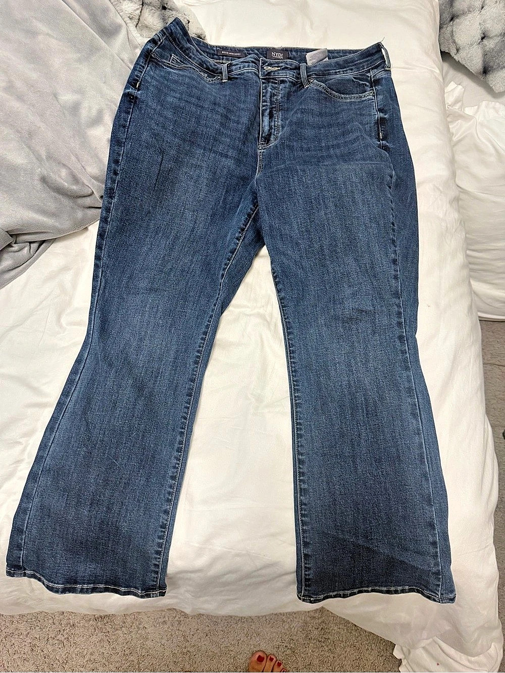NYDJ Cool Embrace Billie Mini Boot Flare Jeans Blue Size 16